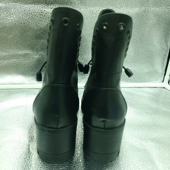 Via giulia women's lace-up black Bootie Sz 10 - Picture 4 of 11